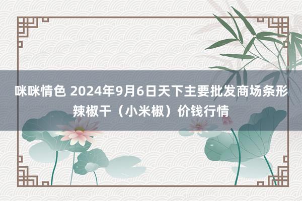 咪咪情色 2024年9月6日天下主要批发商场条形辣椒干（小米椒）价钱行情