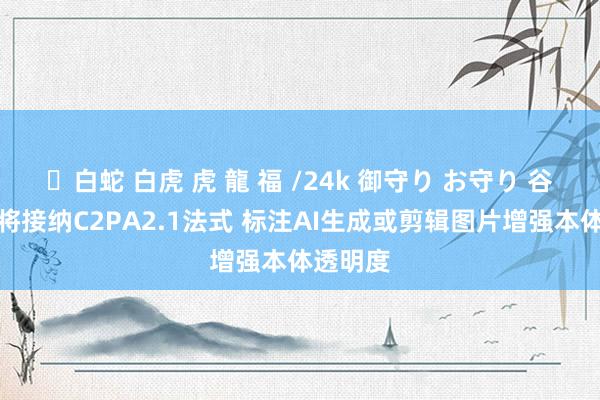 ✨白蛇 白虎 虎 龍 福 /24k 御守り お守り 谷歌搜索将接纳C2PA2.1法式 标注AI生成或剪辑图片增强本体透明度