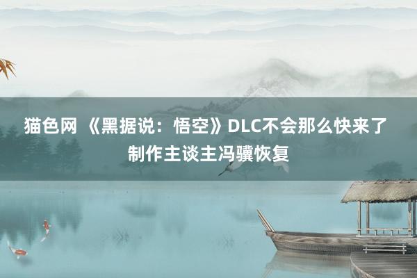 猫色网 《黑据说：悟空》DLC不会那么快来了 制作主谈主冯骥恢复