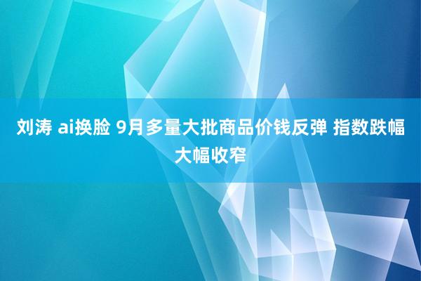 刘涛 ai换脸 9月多量大批商品价钱反弹 指数跌幅大幅收窄