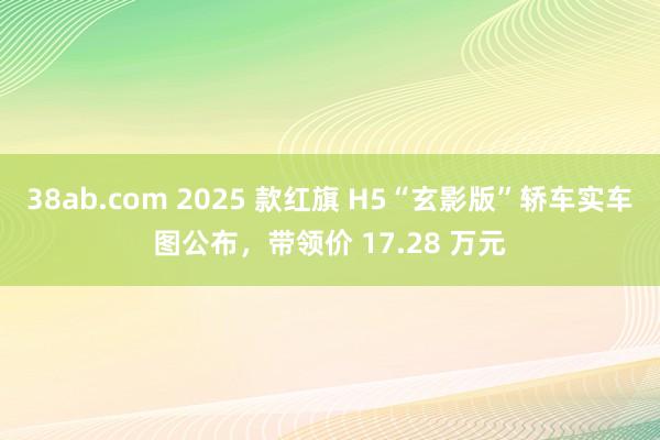 38ab.com 2025 款红旗 H5“玄影版”轿车实车图公布，带领价 17.28 万元