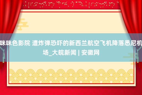 咪咪色影院 遭炸弹恐吓的新西兰航空飞机降落悉尼机场_大皖新闻 | 安徽网