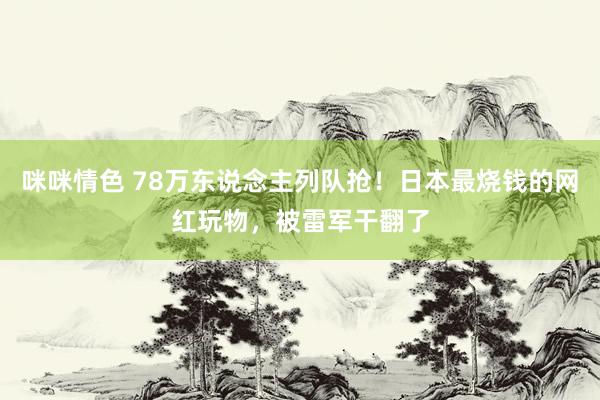 咪咪情色 78万东说念主列队抢！日本最烧钱的网红玩物，被雷军干翻了