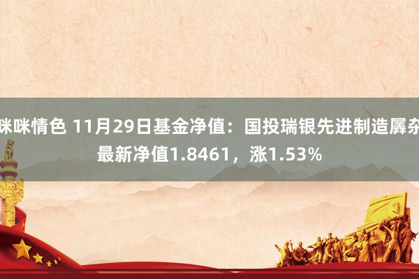 咪咪情色 11月29日基金净值：国投瑞银先进制造羼杂最新净值1.8461，涨1.53%