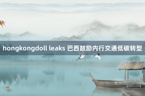 hongkongdoll leaks 巴西鼓励内行交通低碳转型