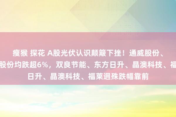 瘦猴 探花 A股光伏认识颠簸下挫！通威股份、爱旭股份、钧达股份均跌超6%，双良节能、东方日升、晶澳科技、福莱迥殊跌幅靠前