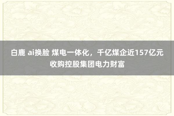 白鹿 ai换脸 煤电一体化，千亿煤企近157亿元收购控股集团电力财富