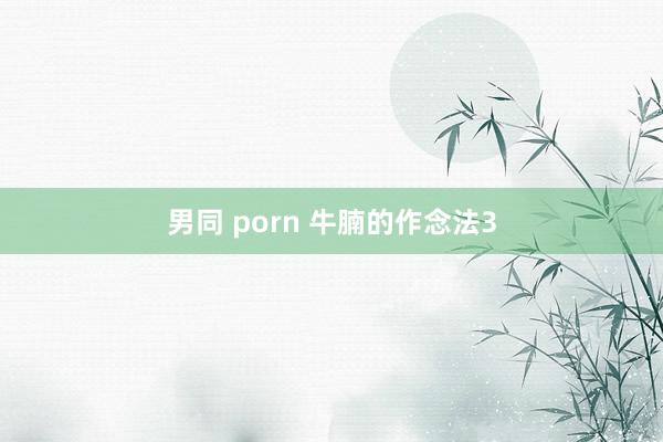 男同 porn 牛腩的作念法3