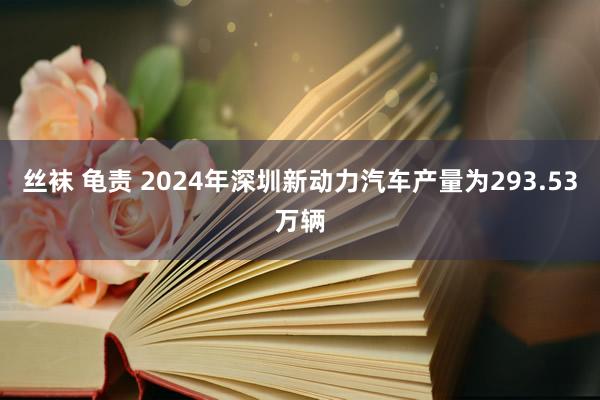 丝袜 龟责 2024年深圳新动力汽车产量为293.53万辆