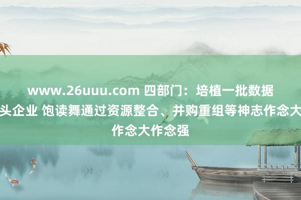 www.26uuu.com 四部门：培植一批数据标注龙头企业 饱读舞通过资源整合、并购重组等神志作念大作念强