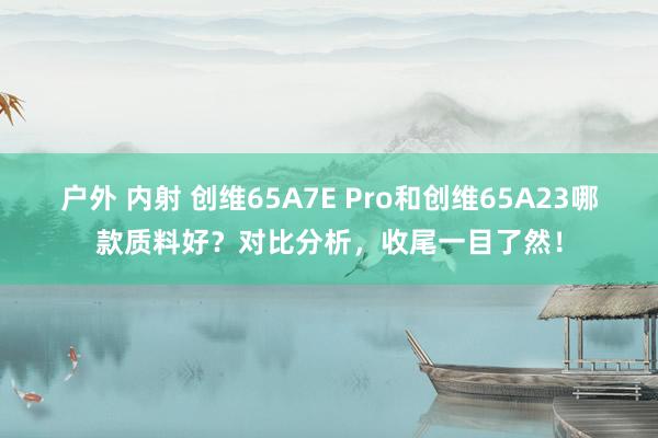 户外 内射 创维65A7E Pro和创维65A23哪款质料好？对比分析，收尾一目了然！